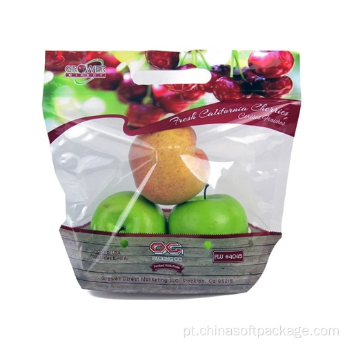 Saco de embalagem de frutas e legumes com ziplock